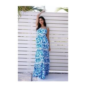 open lace back dress Azaria Maxi Dress